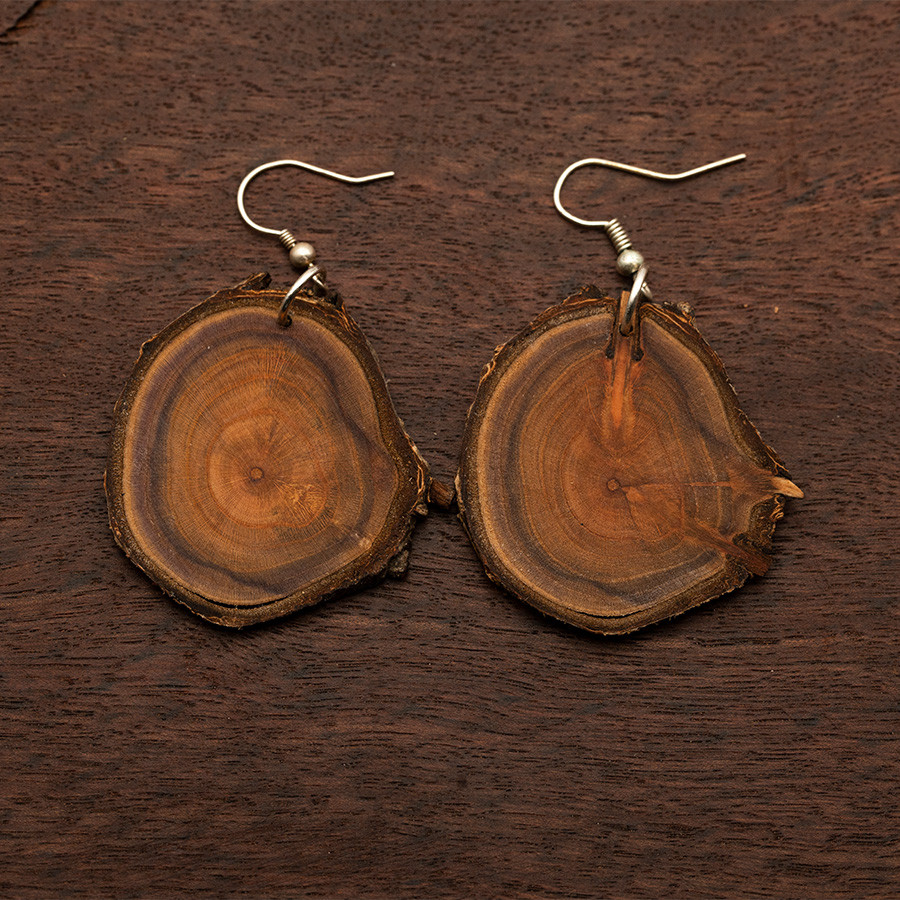 Zwetschge 4908 Ohrringe Holzschmuck aus Naturholz / Anhänger Zwetschge 4908 Ohrringe Holzschmuck aus Naturholz / Anhänger